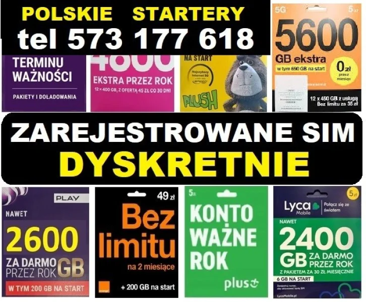 Zdalna rejestracja kart SIM online starter prepaid zarejestrowane polskie Kraków