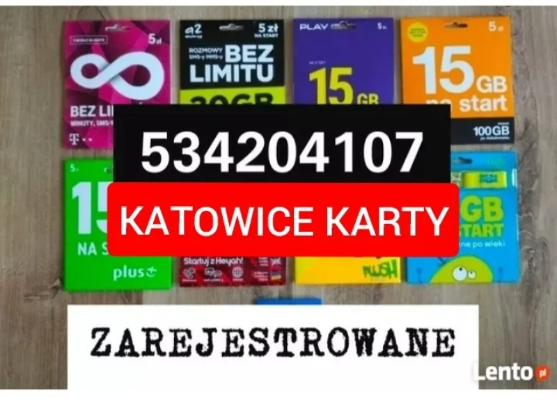 AKTYWNE KARTY - ZAREJESTROWANE KARTY SIM - REJESTRACJA KART 20 ZŁ